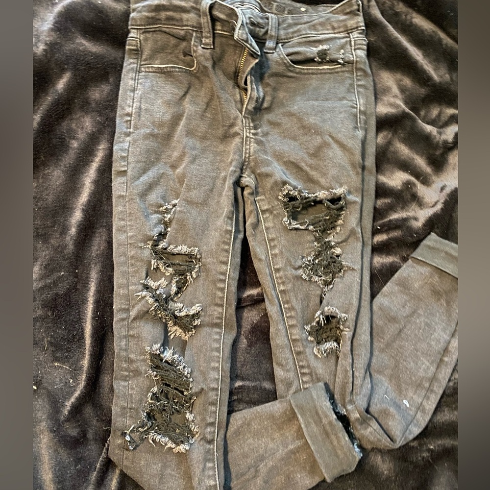 Black American eagle jeans